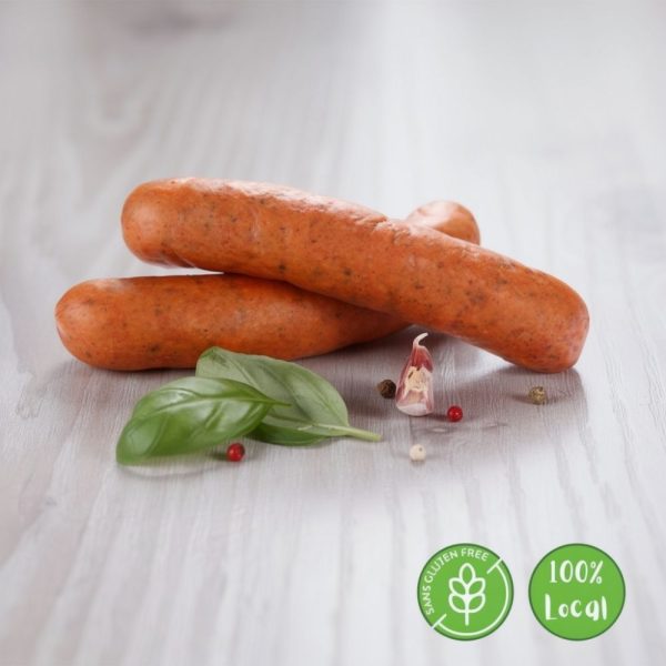 Saucisses tomate et basilic