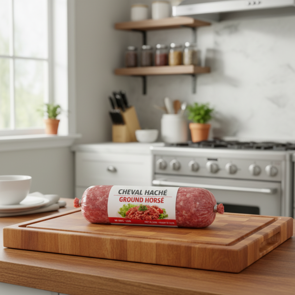 Cheval haché en tube